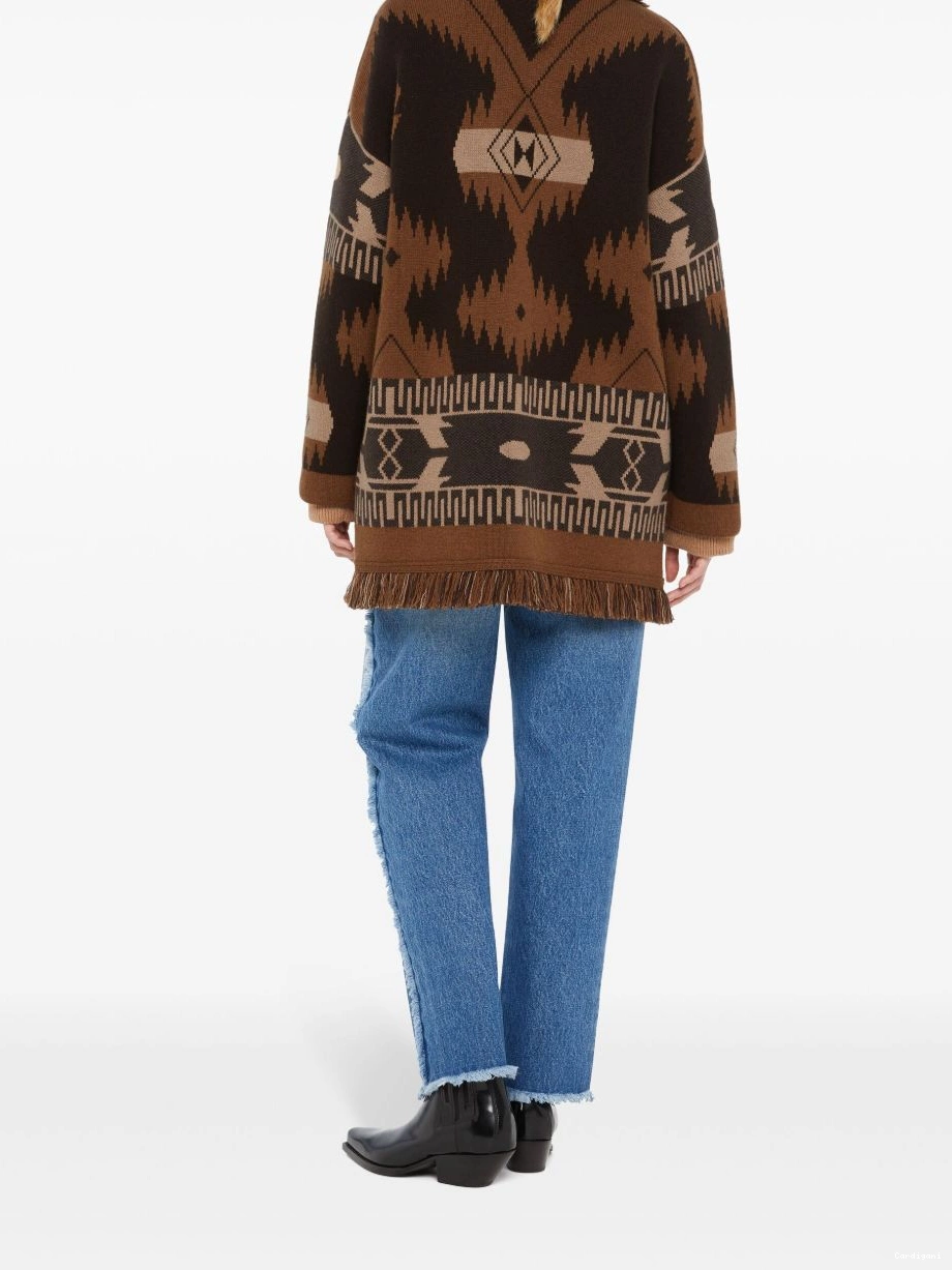 Affordable cardigan patterned-jacquard Women Alanui cashmere 0709